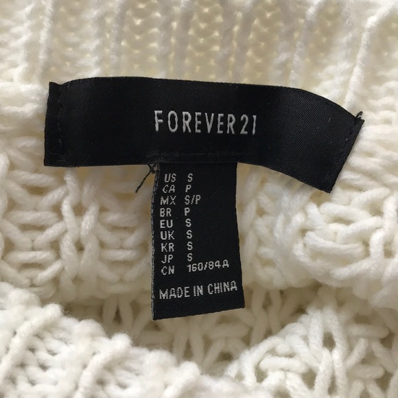 Forever21 White Knit Sweater size S - Picture 3 of 3